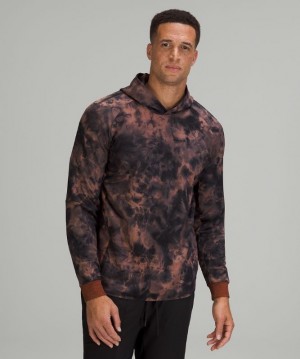Lululemon Textured Tech Hoodie Rosas Grises Oscuro | 347920UPV