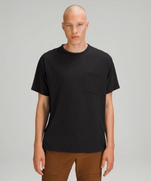 Lululemon The Fundamental Pocket T-Shirt Negros | 602793AXK