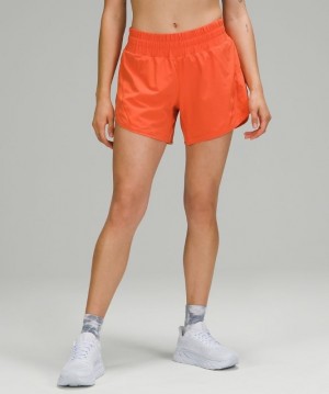 Lululemon Track That Mid-Rise Short 5 Lined Coral | 493210GRS