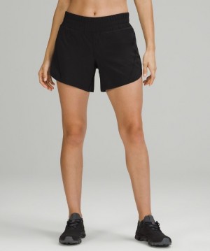 Lululemon Track That Mid-Rise Short 5 Lined Negros | 029543HOF
