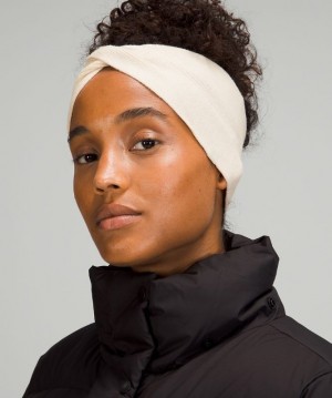 Lululemon Twist Knit Ear Warmer Blancos | 876914QHT