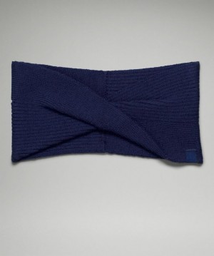 Lululemon Twist Knit Ear Warmer Night Sea | 386429PBI
