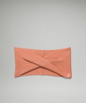 Lululemon Twist Knit Ear Warmer Rosas | 125478KGR