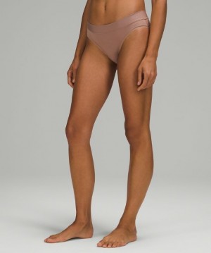 Lululemon UnderEase Mid-Rise Bikini Underwear Marrom | 596801MXV