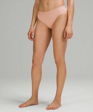 Lululemon UnderEase Mid-Rise Bikini Underwear Misty Shell | 815739GPD