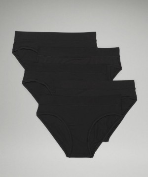 Lululemon UnderEase Mid-Rise Bikini Underwear 5 Pack Negros | 745328SEL