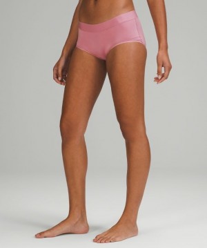 Lululemon UnderEase Mid-Rise Boyshort Underwear Rosas Grises Marrom | 976458SRN
