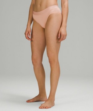 Lululemon UnderEase Mid-Rise Cheeky Bikini Underwear Misty Shell | 954318AQJ