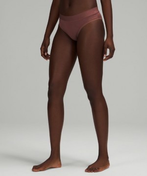 Lululemon UnderEase Mid-Rise Cheeky Bikini Underwear Smoky Topaz | 392507TFX