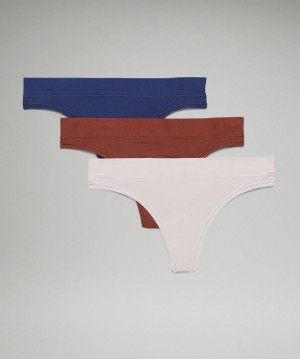 Lululemon UnderEase Thong 3 Pack Marrom | 508619ALU