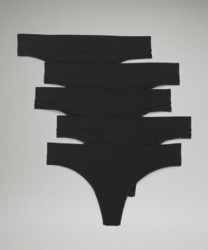Lululemon UnderEase Thong 5P Negros | 685719RQB