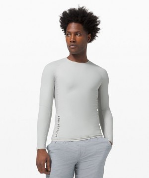 Lululemon Vital Drive Long Sleeve Shirt Vapor | 930162EIQ