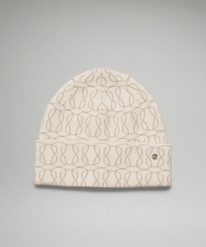 Lululemon Warm Revelation Beanie Logo Blancos Beige | 865314TKX