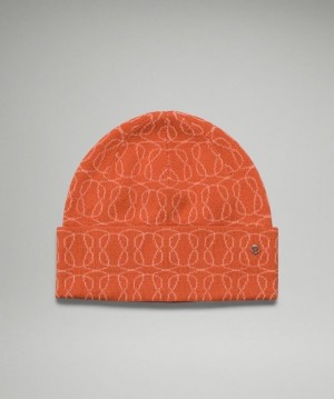 Lululemon Warm Revelation Beanie Logo Naranjas Rosas | 391708TFI