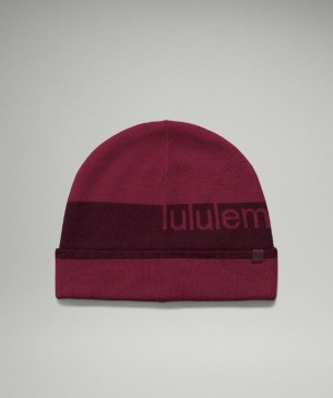 Lululemon Wool-Blend Knit Logo Beanie Vino | 836510VEB