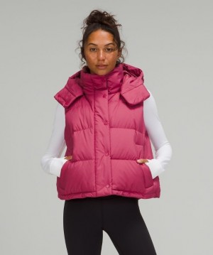 Lululemon Wunder Puff Crop Vest Rosas | 098732APZ