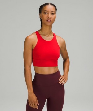 Lululemon Wunder Train Long-Line Bra Rojos Oscuro | 976540LNC