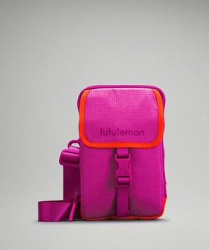 Lululemon Zip-Top Crossbody Bag Rosas Rojos | 652403PJY